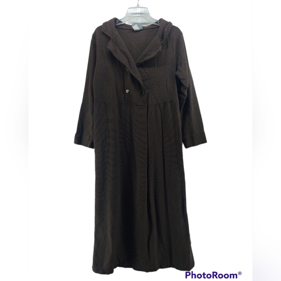 vintage Mishi brown  Button front Long Maxi medium - Picture 1 of 12